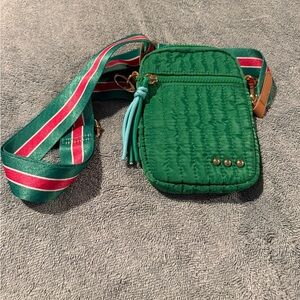 Green Quilted Crossbody Bag
